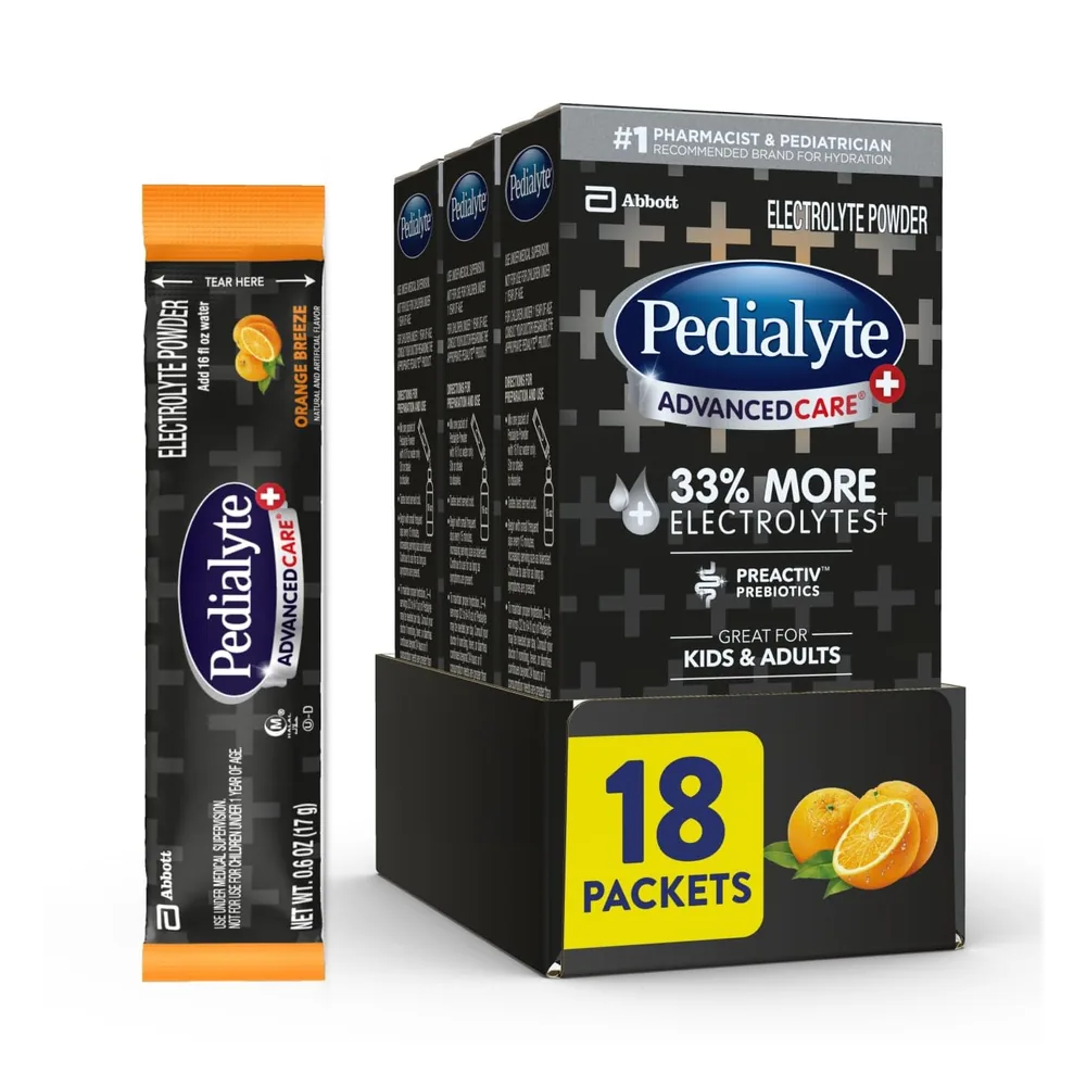 Pedialyte AdvancedCare Plus Powder packaging